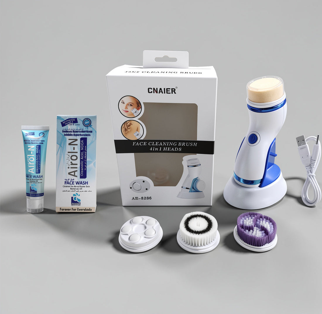 4 In 1 Electric Facial Cleansing Brush & Massager