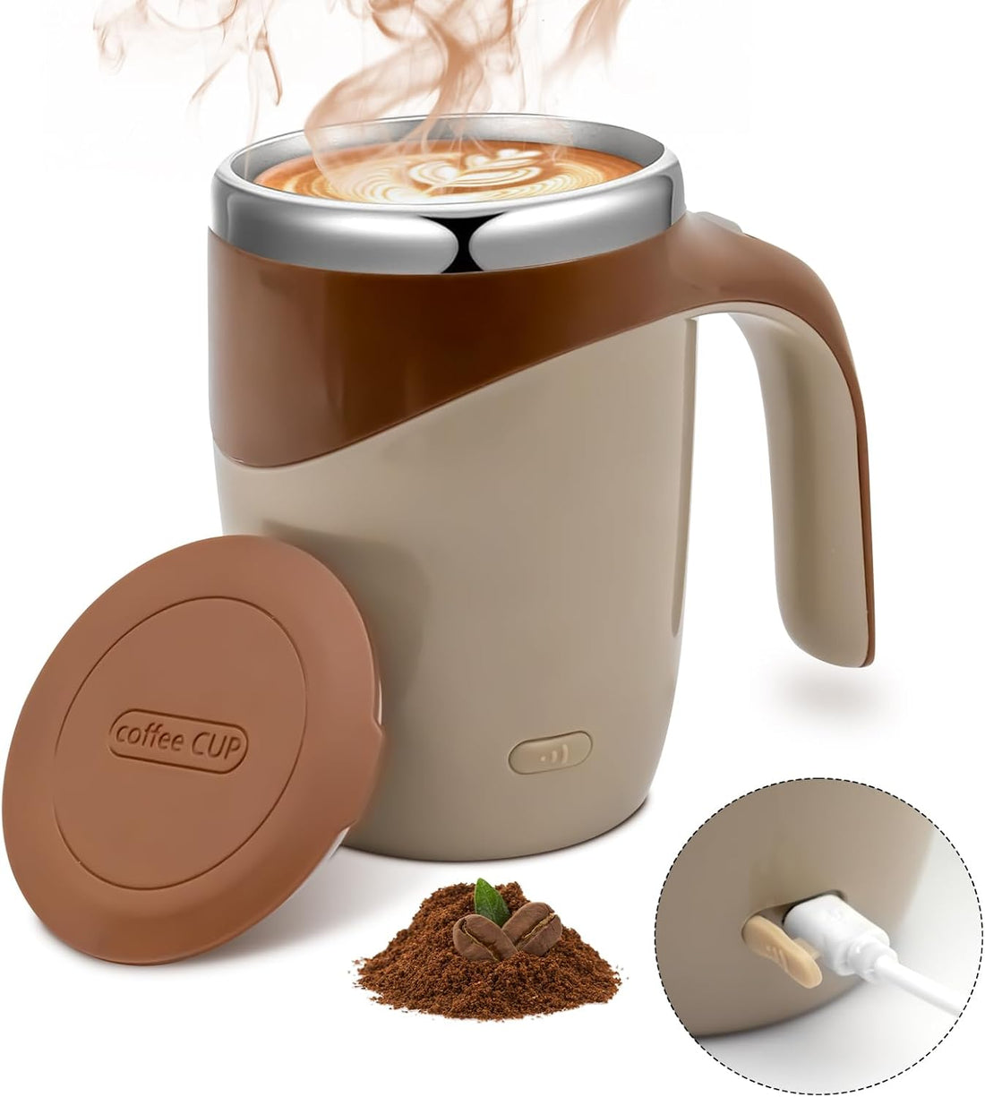 Self Stirring Magnetic Coffee Mug – Auto Blend Coffee, Milk & Cocoa