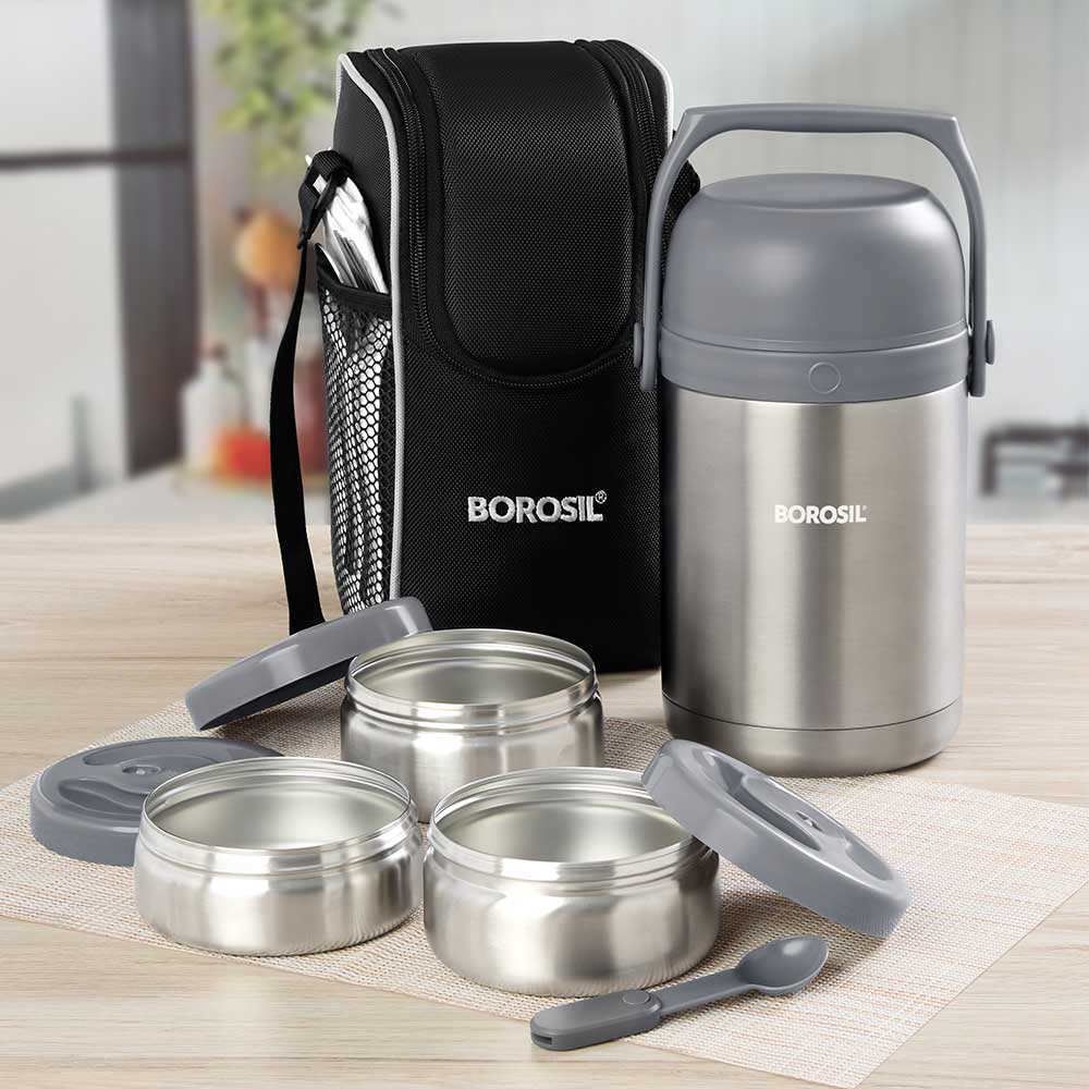 Hot n Fresh Round Stainless Steel Lunchbox